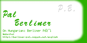 pal berliner business card